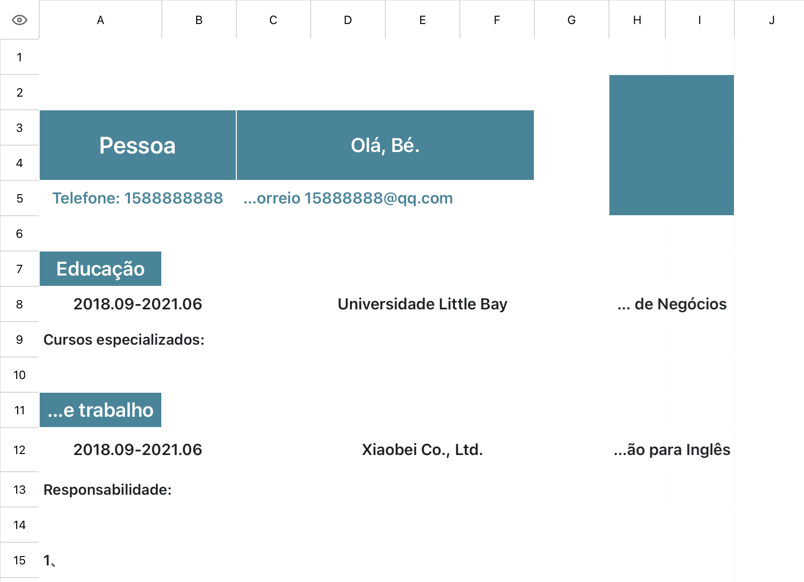 Currículo de busca de emprego de moda